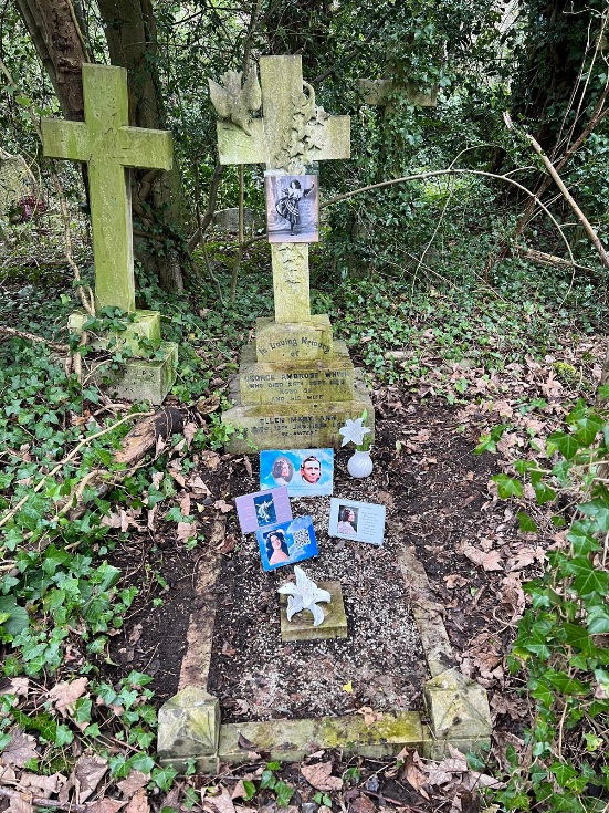 The grave of Ellen Mary Ann Dunn and George Ambrose White